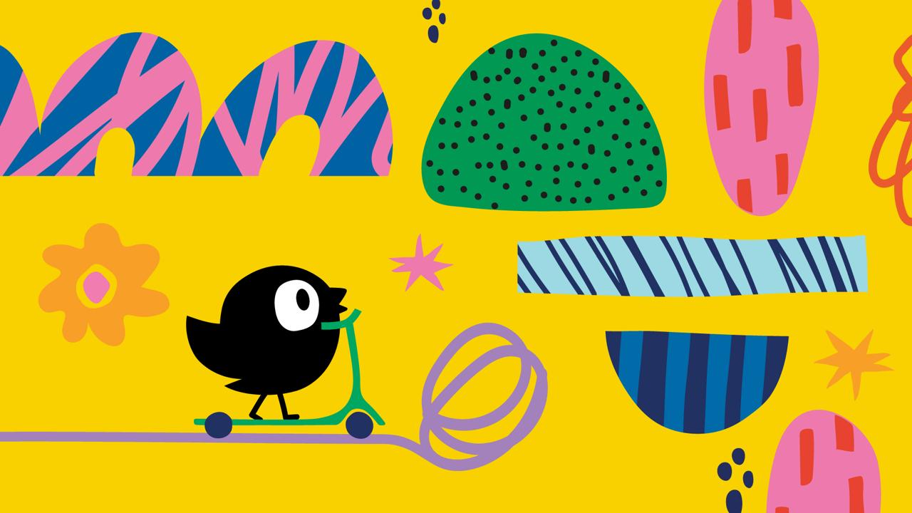 предприниматель думает над названием магазина глядя на стикеры на стене