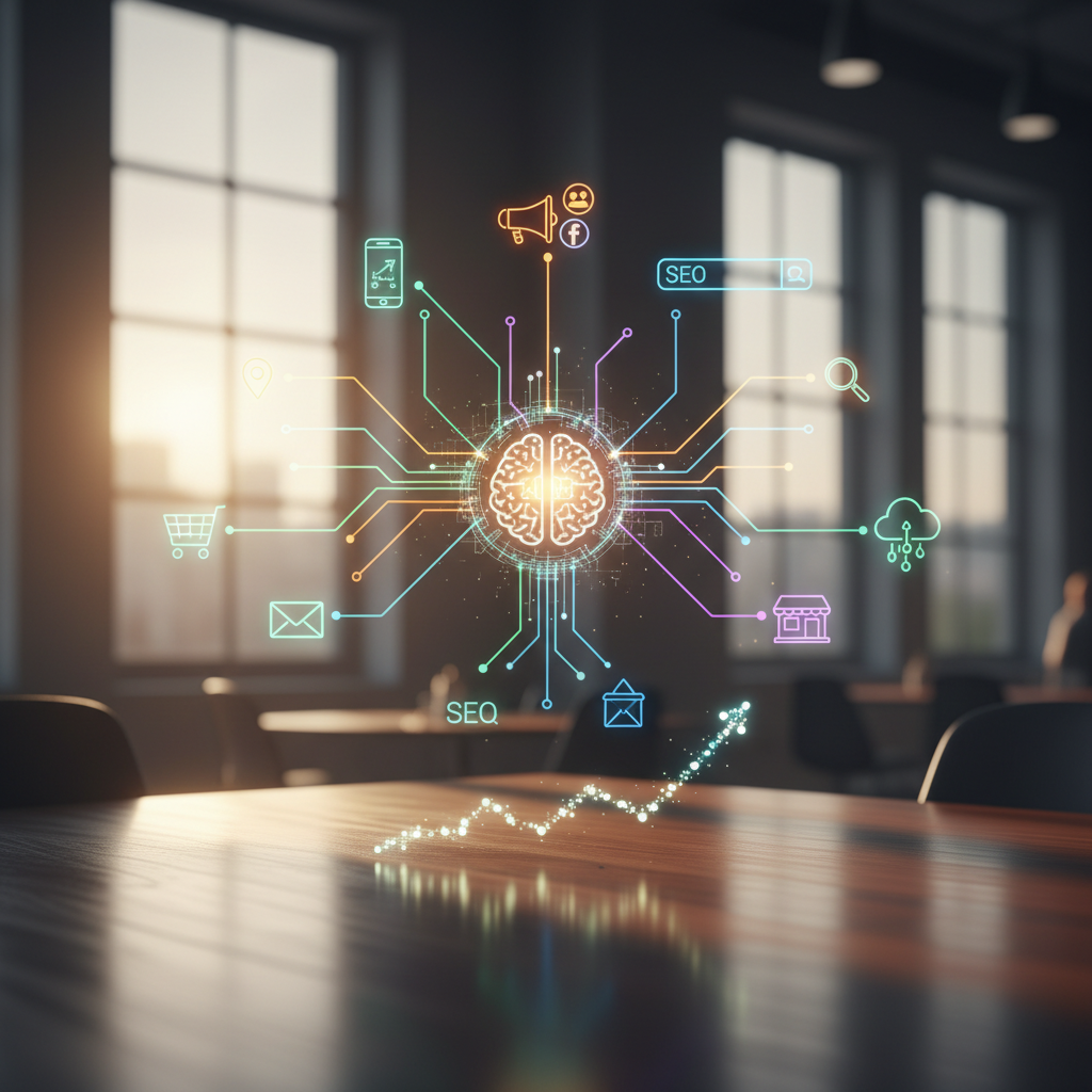 E-commerce multi-channel marketing strategy growth concept