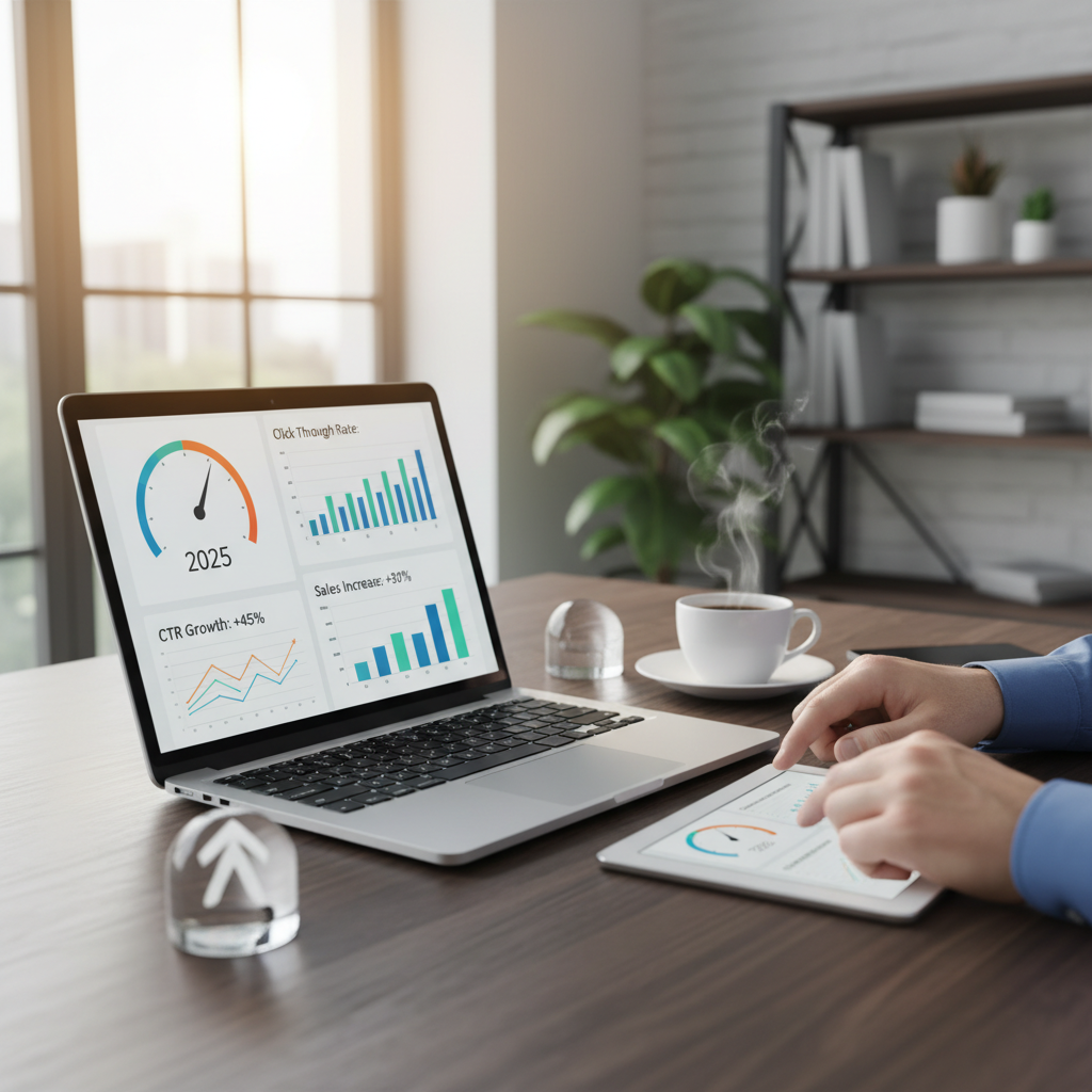 Digital marketing CTR growth sales dashboard entrepreneur